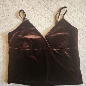Victorias Secret Brown Velvet Camisole Top